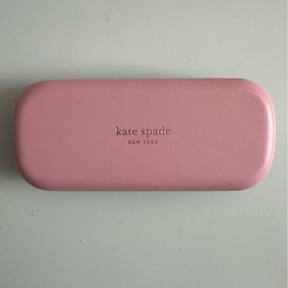 Kate Spade New York Eye Glass Case Pink & Green “So Happy To See You” - Picture 1 of 6